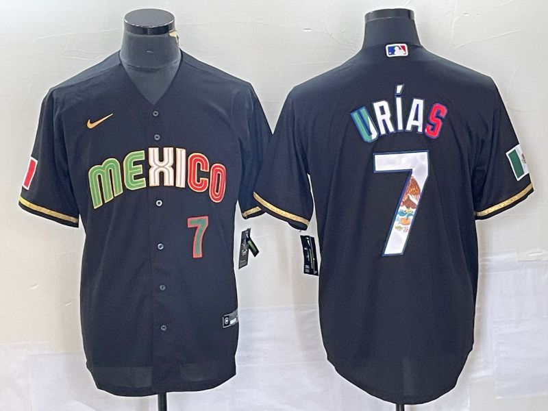 Men 2023 World Cub Mexico #7 Urias Black Nike MLB Jersey style 9186->more jerseys->MLB Jersey